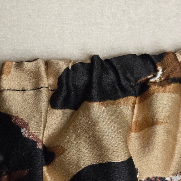 Boohoo Plus NWT Leopard print Bardot top one shoulder 20 brown tan black - Picture 8 of 17